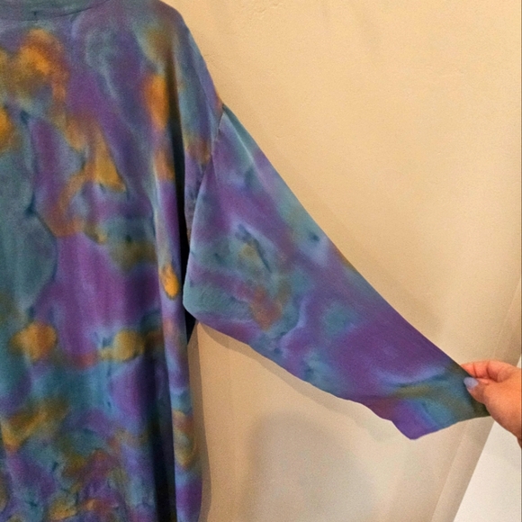 Chameleon Studio Arizona Hand Dyed Silk Dress size L - Picture 4 of 5